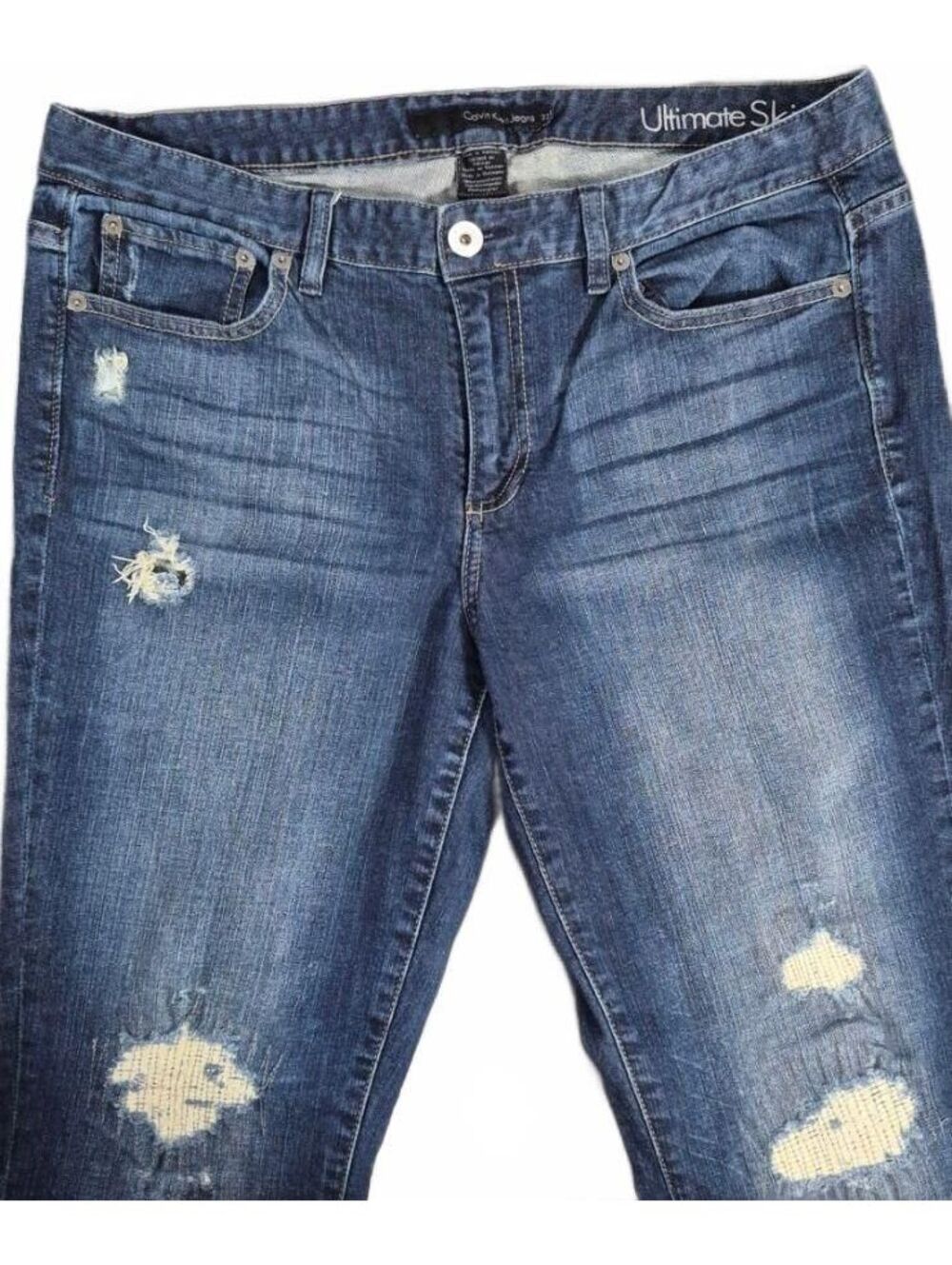 Calvin Klein Ultimate Skinny Distressed Jeans Women’s 14 / 32